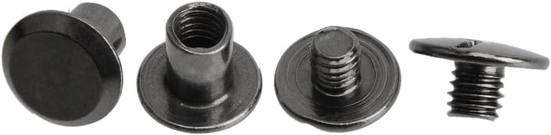 Begino 50pcs Chicago Screw 5x6mm Slotted Binding Screws for Rivet Book Binding,Black - Image 5